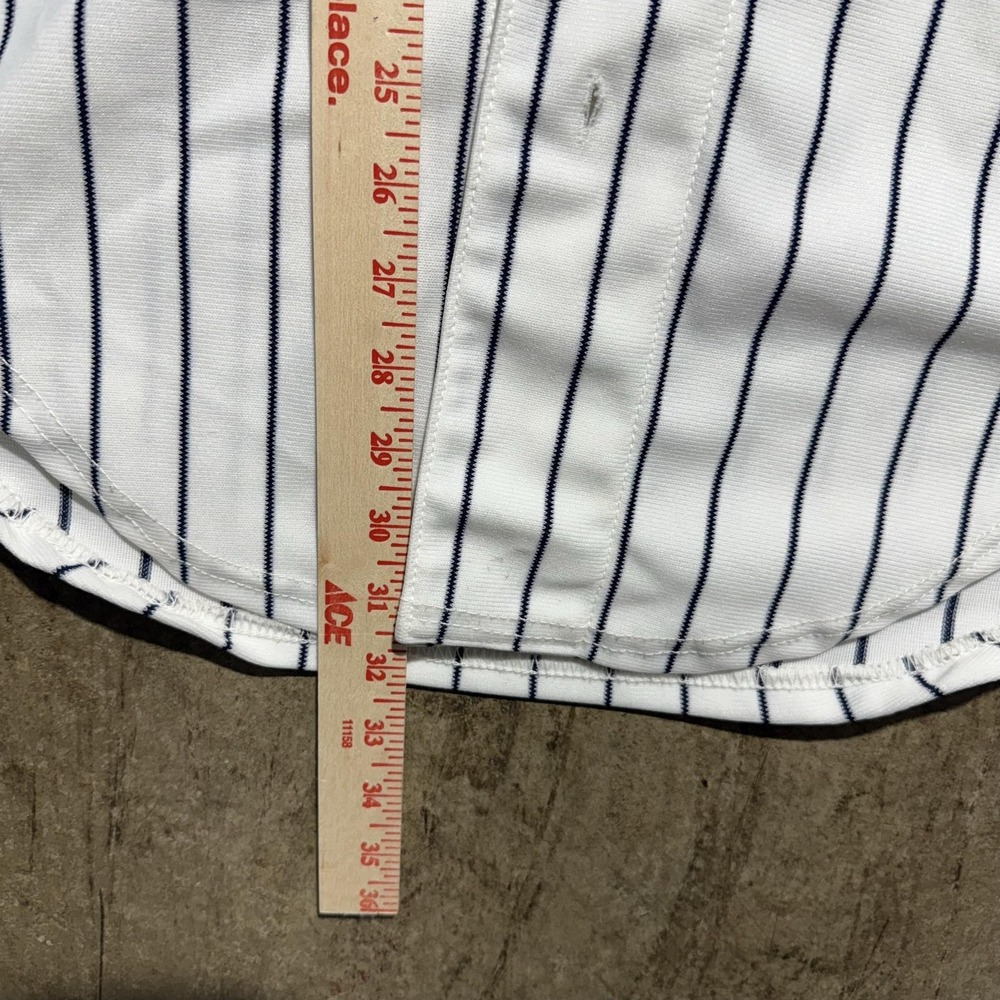 Vintage Auburn Tigers Jersey Mens 42 White Baseball Wilson Button Pinstripe 90s - Picture 5 of 6